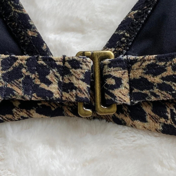 New! Free People Thrills Animal wayward triangle string bikini top 14781 - Picture 8 of 11